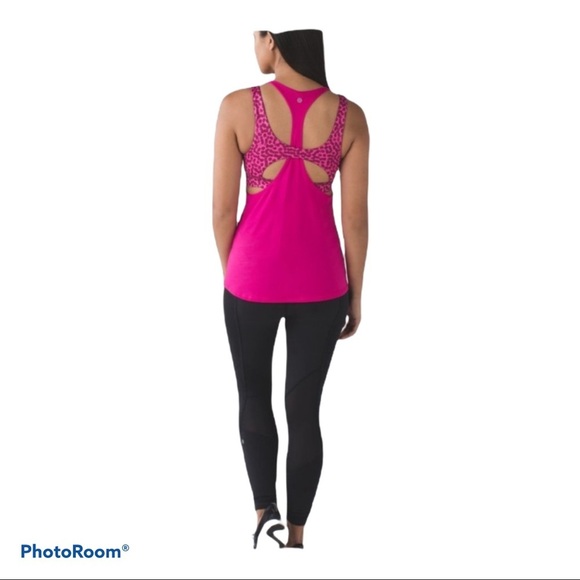 Lululemon Pink Cheetah All Sport Support Tank 6 - Picture 2 of 9